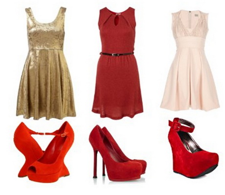 Color de zapatos para vestido rojo