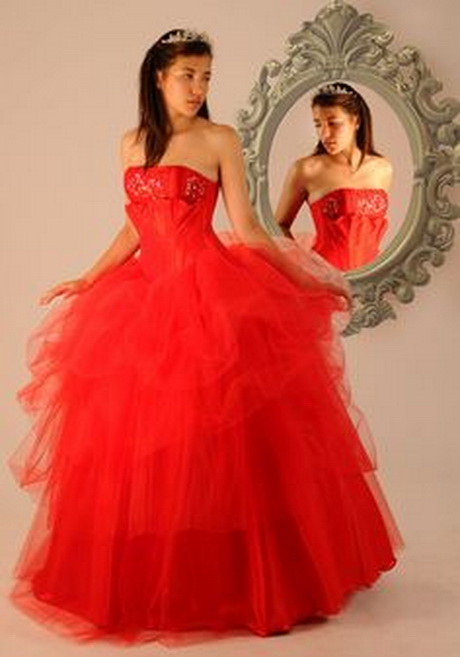 Fotos de vestidos de 15 años rojos