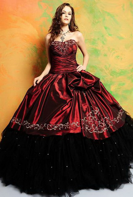 Imagenes de vestidos de 15 años rojos