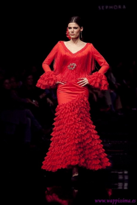 Traje flamenca rojo