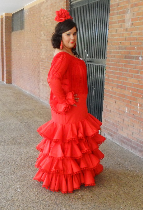 Traje flamenca rojo