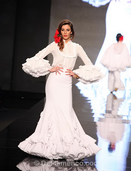 Trajes de flamenca blanco