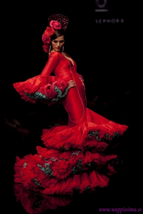 Trajes flamenca rojo