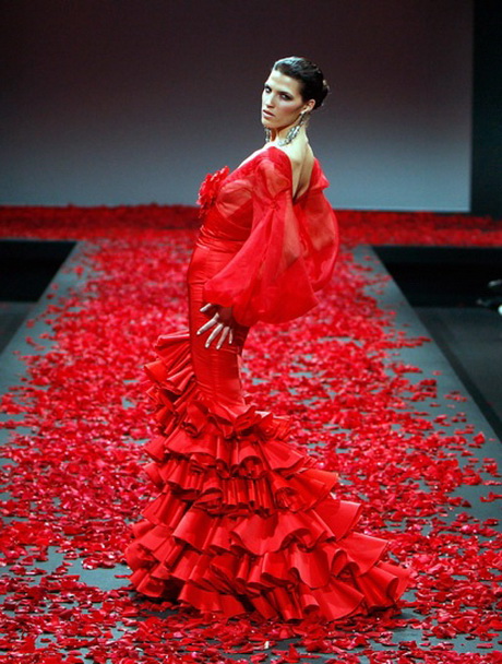 Trajes flamenca rojo