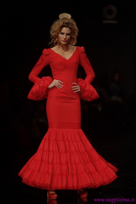 Trajes flamenca rojo