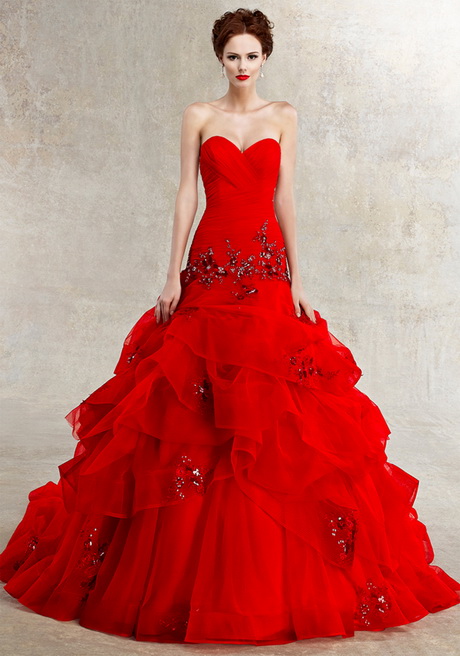 Vestido boda rojo