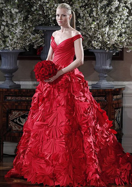 Vestido de novia rojo