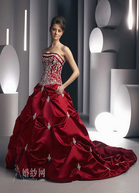 Vestido de novia rojo