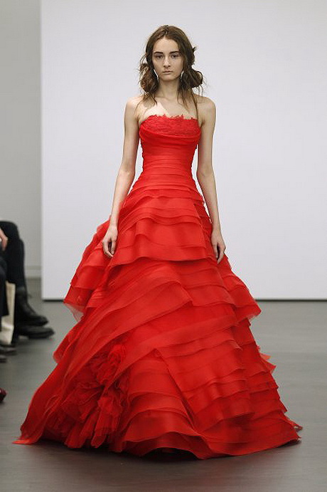 Vestido de novia rojos