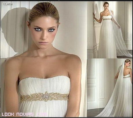 Vestido novia corte imperio