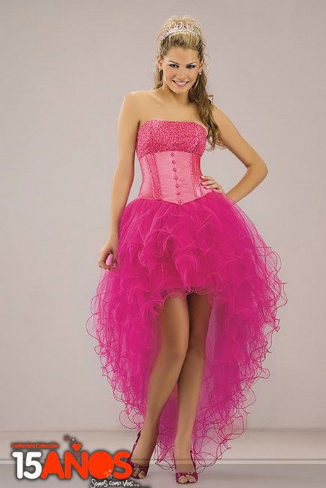 Vestidos cortos para quince años 2014