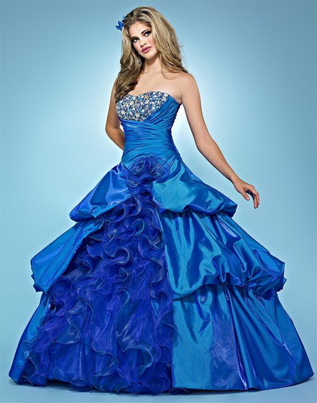 Vestidos de 15 anos color azul