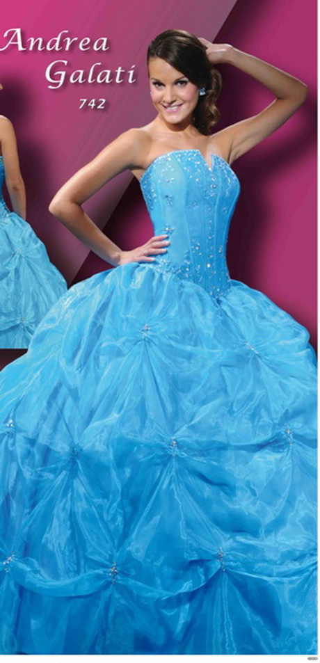 Vestidos de 15 años azules