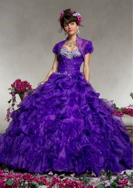 Vestidos de 15 años color morado