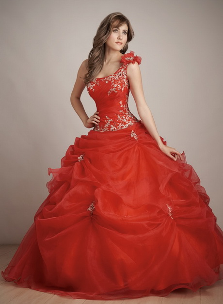 Vestidos de 15 años rojos cortos