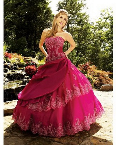 Vestidos de 15 años rosa fiusha