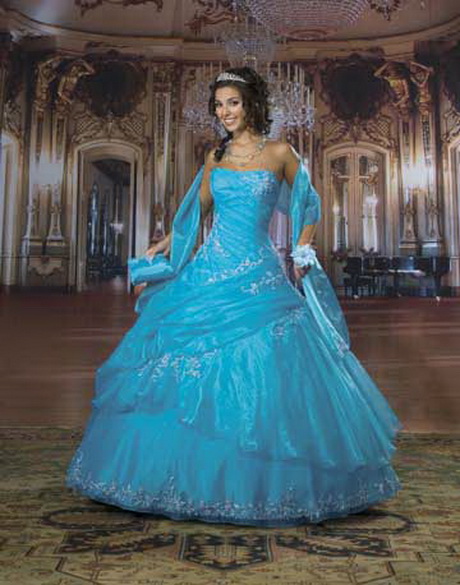 Vestidos de 15 azules