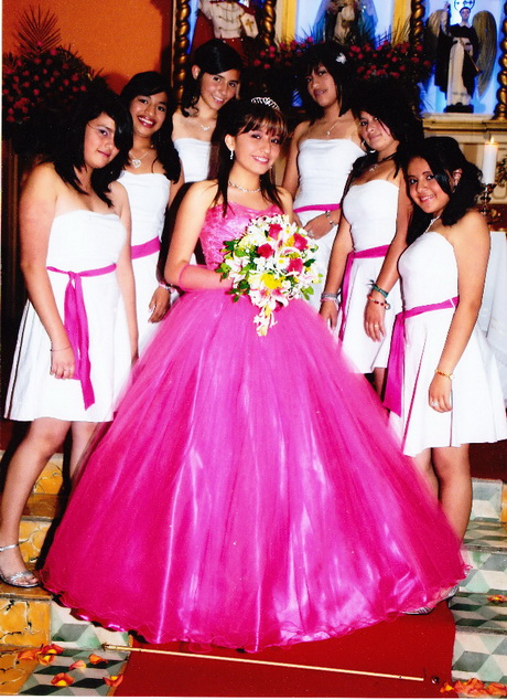 Vestidos de damas para quinceanera