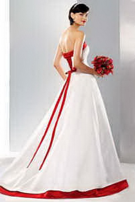 Vestidos de novia con detalles rojos