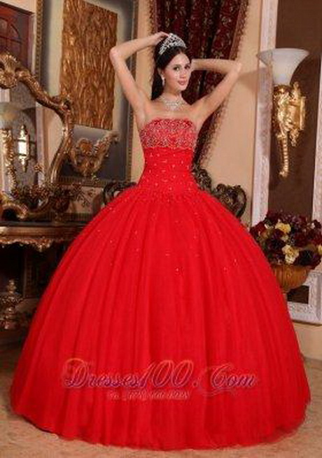 Vestidos de quince años rojos