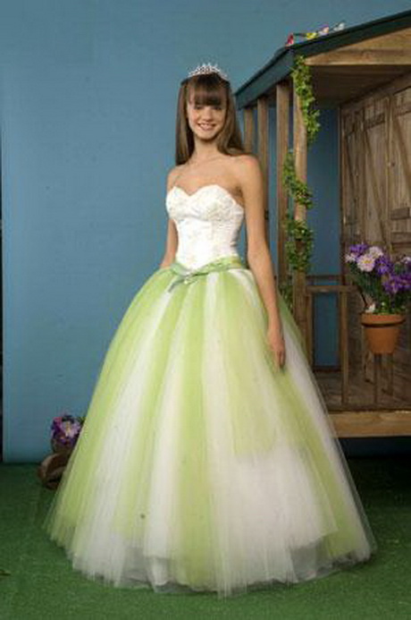 Vestidos de xv años verde manzana