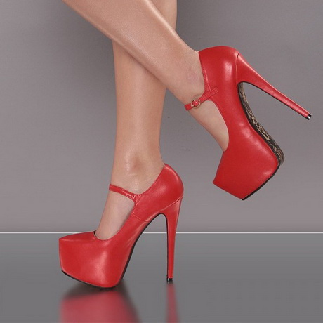 Zapatos rojos de tacon