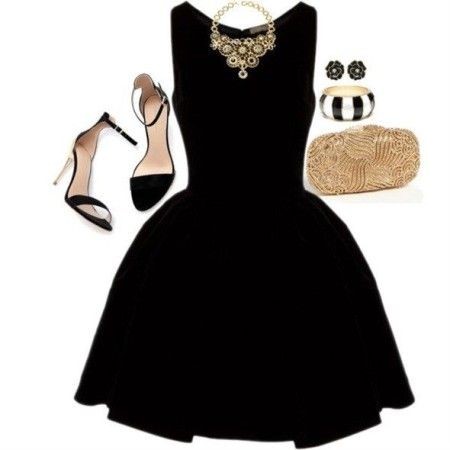 Accesorios para un vestido negro de noche