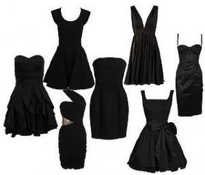 Combinar vestido negro corto