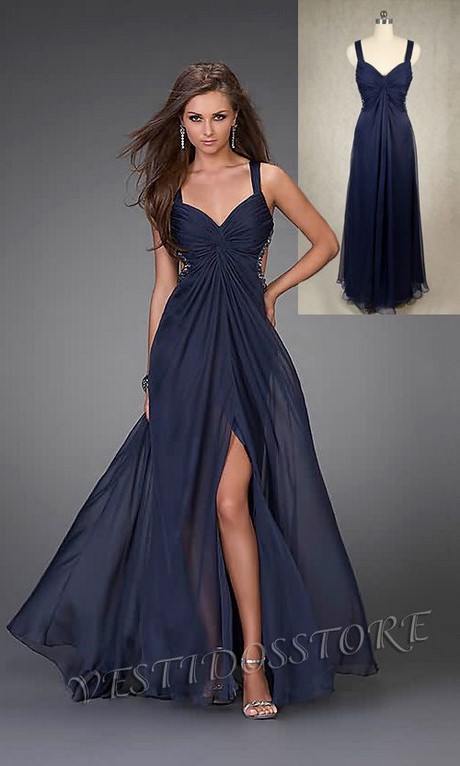 Vestido cocktail azul