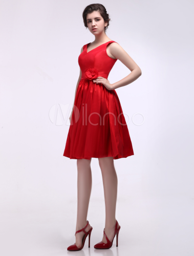 Vestido cocktail rojo