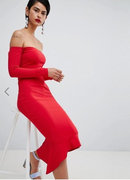 Vestido rojo coctel 2019