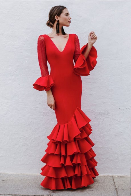 Trajes de flamenca rojos 2021