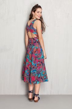 Vestido midi estampado