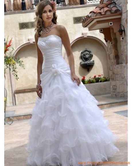 Vestido novia civil largo