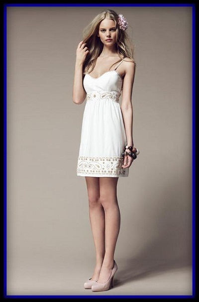 Modelos de vestidos color blanco