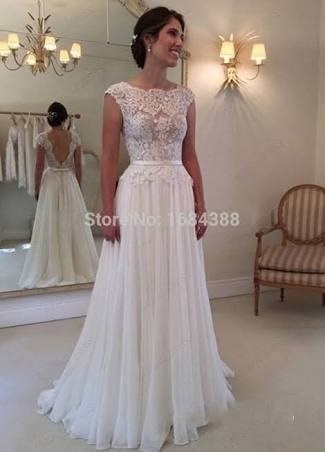 Vestido blanco boda civil