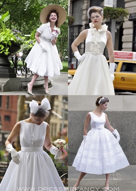 Vestidos de novia cortos estilo vintage