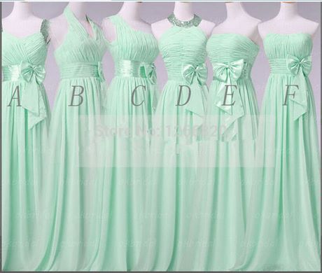 Vestidos color menta para damas de honor