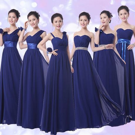 Vestidos de damas de honor azul marino
