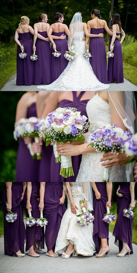 Vestidos de damas de honor morados