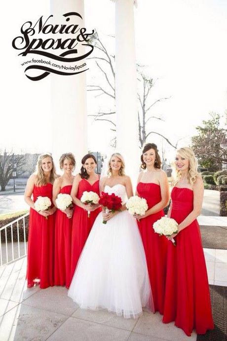 Vestidos para damas de boda color rojo