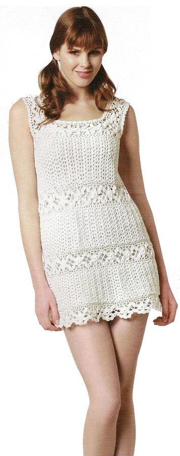 Vestido crochet blanco