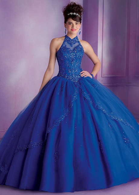 Vestidos de 15 azul