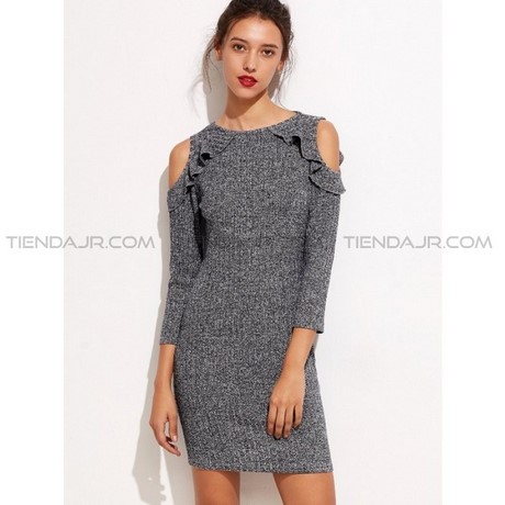 Vestido gris ajustado