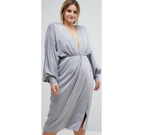 Vestido gris manga larga