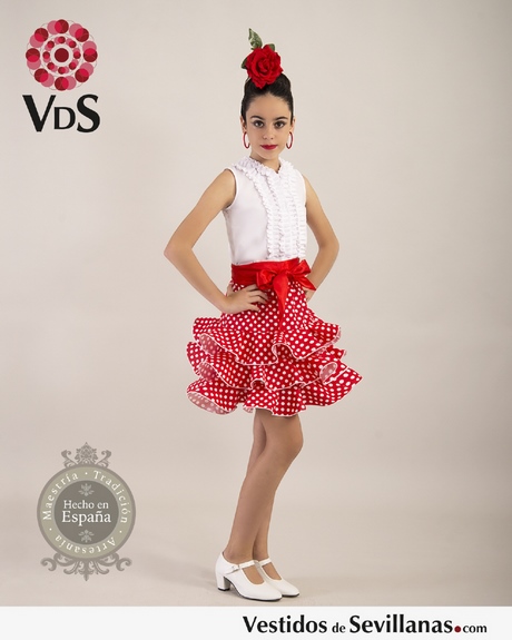 Falda y camisa flamenca niña