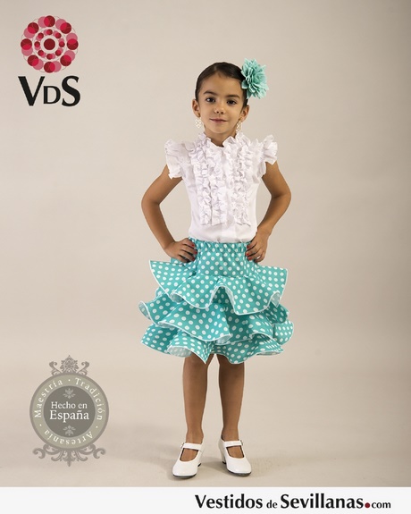 Faldas cortas de flamenca para niña
