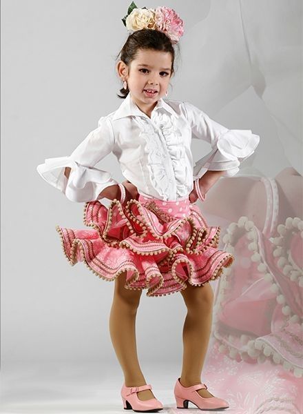 Faldas cortas de flamenca para niña