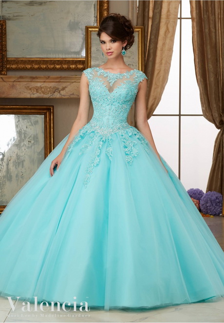 Aqua quinceanera dresses