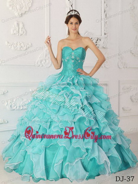 Aqua quinceanera dresses